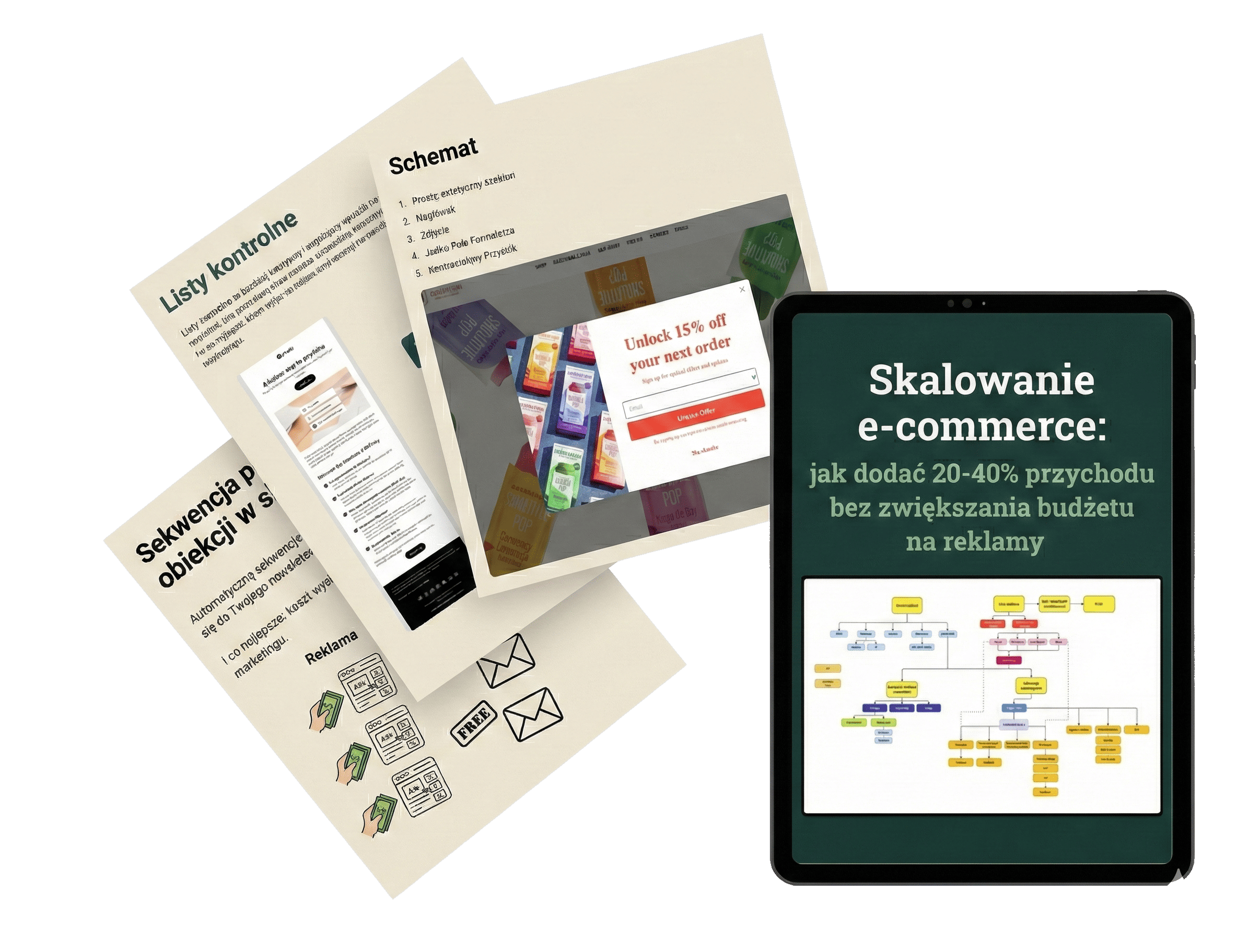 Kurs wdrożenia email marketingu - podgląd na iPadzie